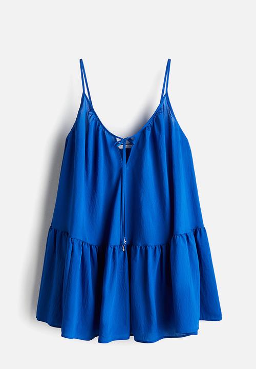 H&M - A-line strappy dress - bright blue