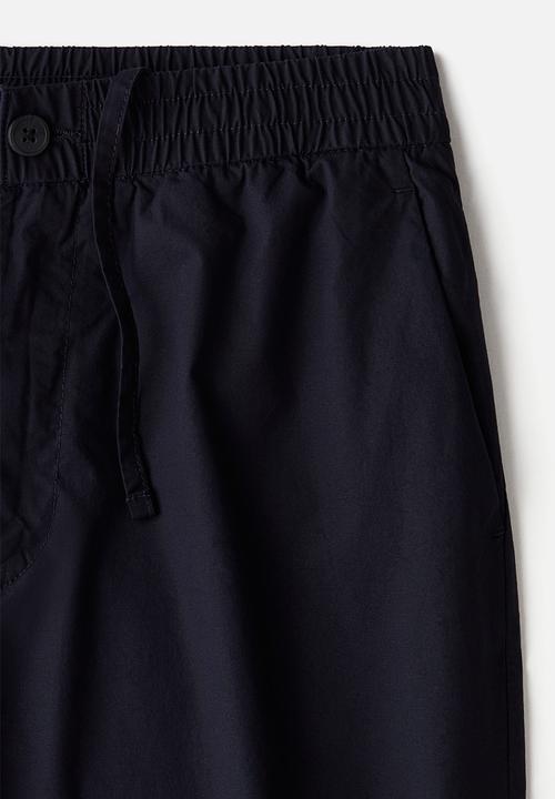 H&M - Relaxed fit poplin shorts - navy blue