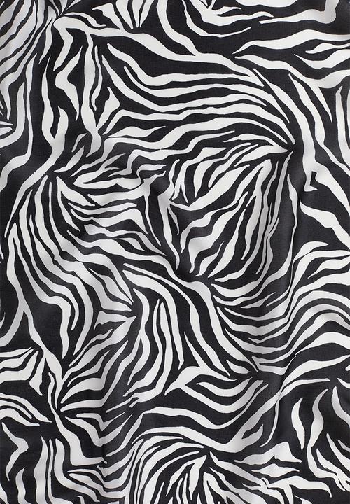 H&M - Patterned scarf - black/patterned