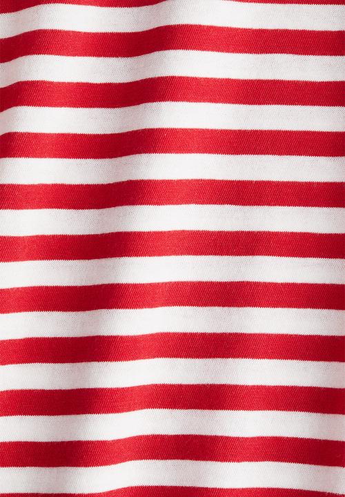 H&M - Cotton T-shirt - red/striped 
