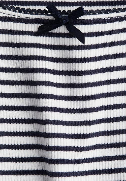 H&M - Pointelle jersey vest top - white/striped
