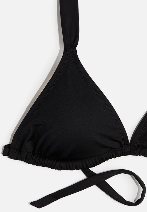 H&M - Padded triangle bikini top - black