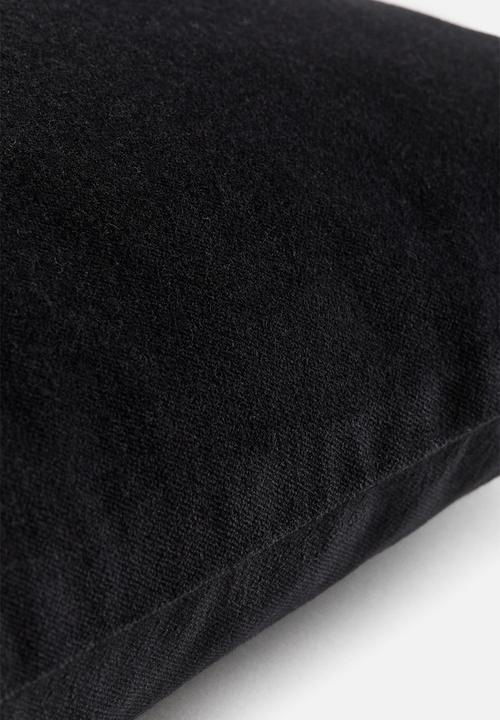 H&M - Cotton velvet cushion cover - black
