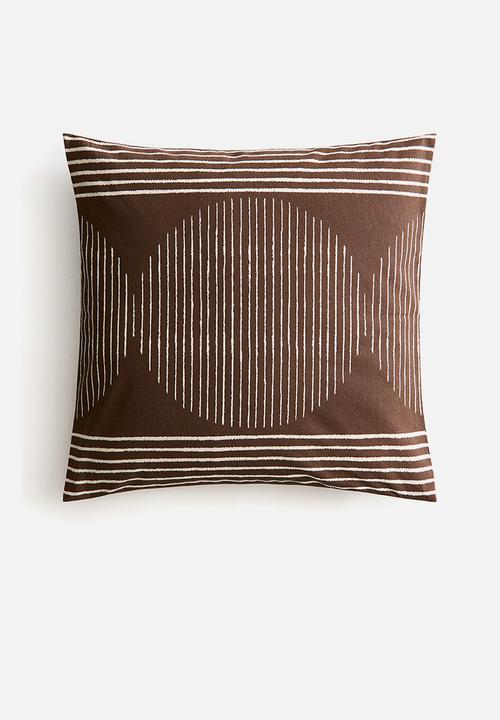 H&M - Patterned cushion cover - brown/patterned