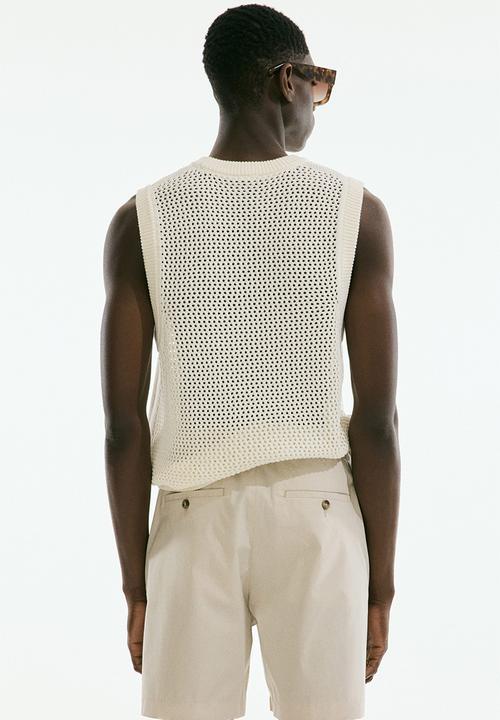 H&M - Relaxed fit poplin shorts - light beige