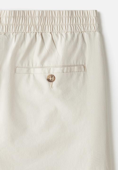 H&M - Relaxed fit poplin shorts - light beige