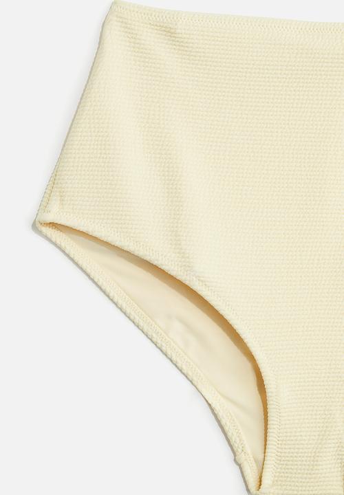 H&M - High waist bikini bottoms - light yellow