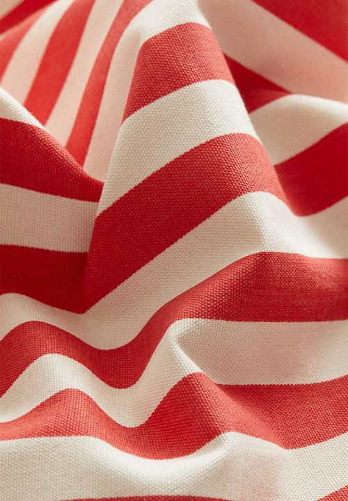 H&M - Outdoor cushion cover - red/striped