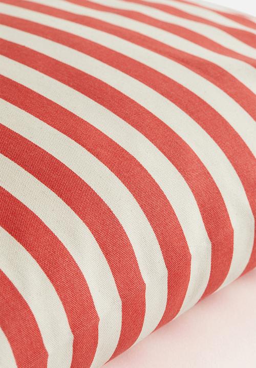 H&M - Outdoor cushion cover - red/striped