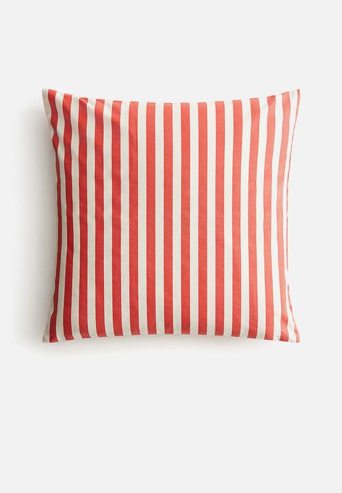 H&M - Outdoor cushion cover - red/striped