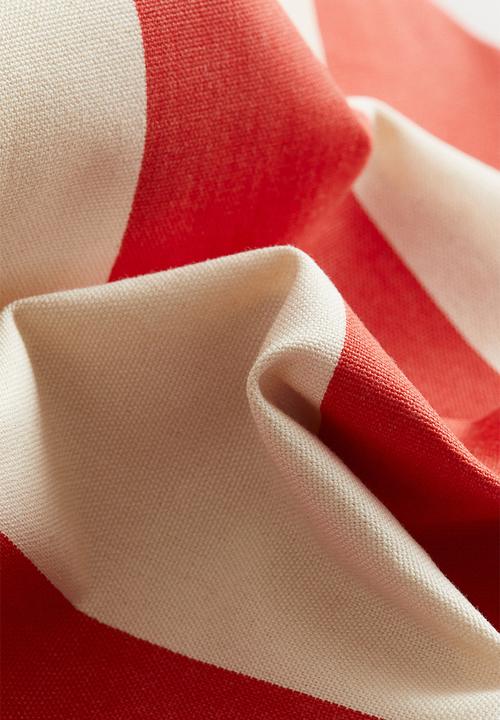 H&M - Outdoor cushion cover - red/striped 