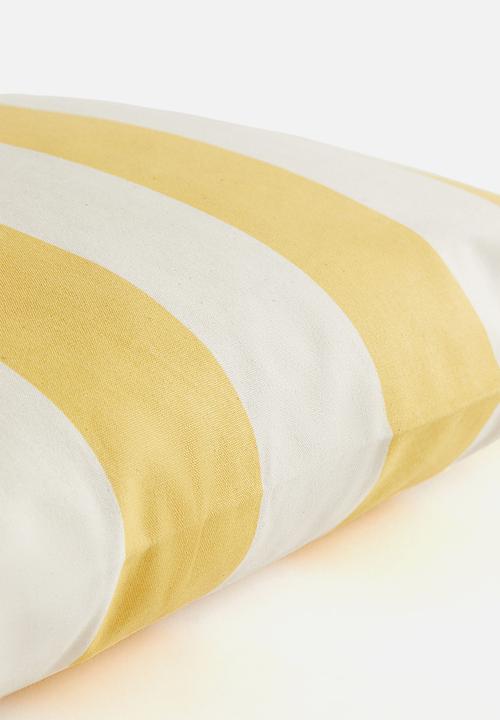 H&M - Outdoor cushion cover - yellow/striped