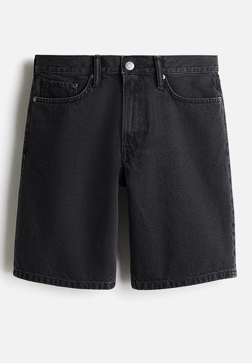 H&M - Regular denim shorts - black