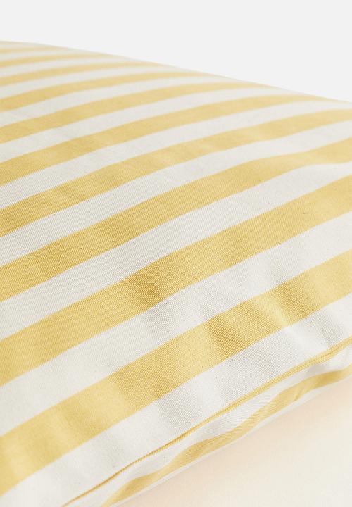 H&M - Outdoor cushion cover - yellow/striped