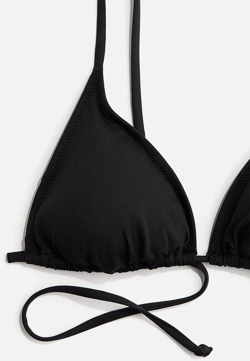 H&M - Padded triangle bikini top - black