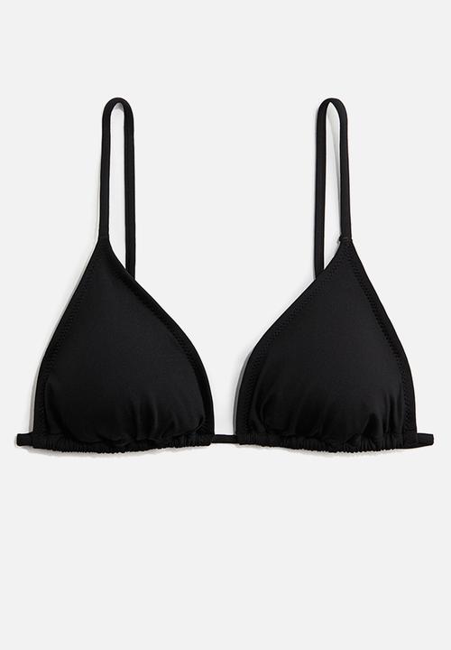 H&M - Padded triangle bikini top - black