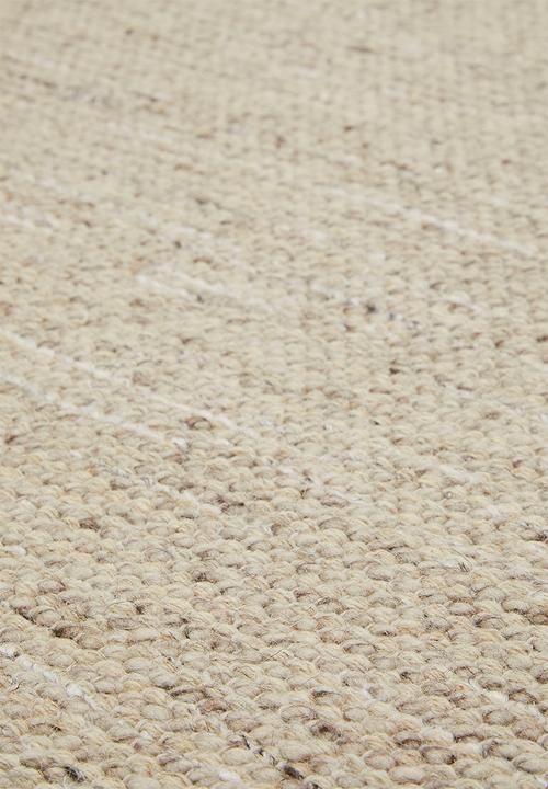 Sixth Floor - Handwoven Wool Pet Rug - Light Brown