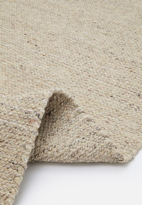Sixth Floor - Handwoven Wool Pet Rug - Light Brown