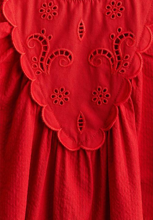 H&M - Cotton seersucker dress - red