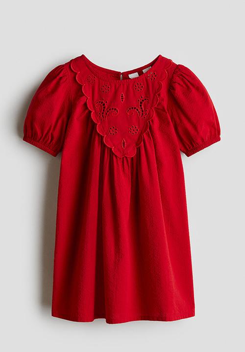 H&M - Cotton seersucker dress - red