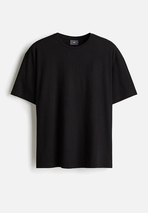 H&M - Linen-blend pyjama t-shirt and shorts - black