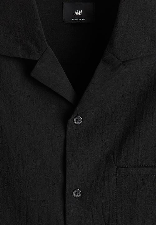 H&M - Regular fit resort shirt - black