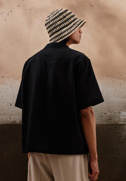H&M - Regular fit resort shirt - black