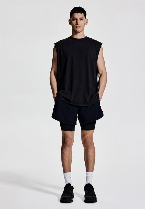 H&M - Loose fit sports vest top - black