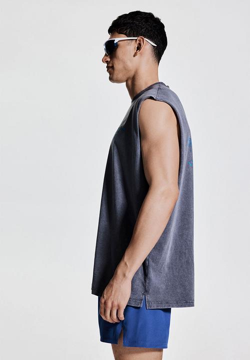 H&M - Loose fit sports vest top - dark grey