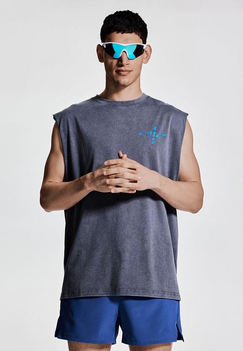 H&M - Loose fit sports vest top - dark grey