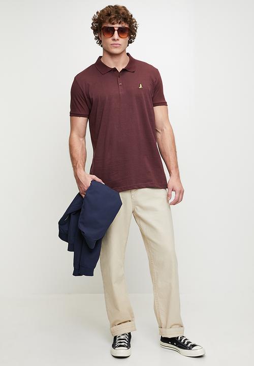 Brave Soul - 3 Pack PoloShort Sleeve  - Navy / Khaki / Burgundy