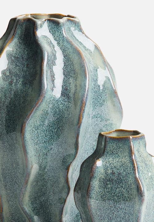 H&M - Extra-large stoneware vase - turquoise