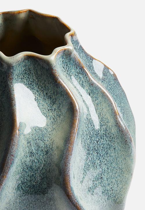H&M - Extra-large stoneware vase - turquoise