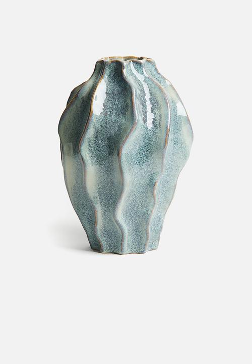 H&M - Extra-large stoneware vase - turquoise