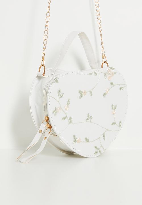 Pop Candy - Floral shoulder bag - white