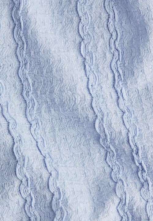 H&M - Cropped twist-detail top - light dusty blue