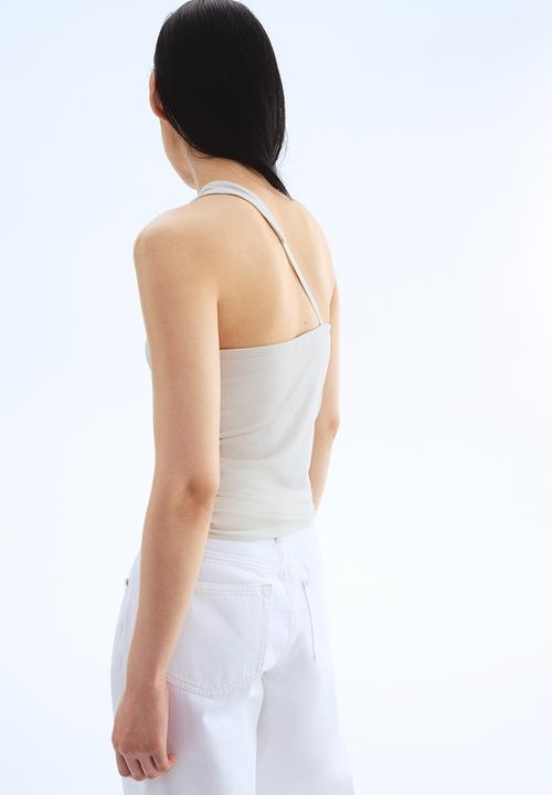 H&M - One-shoulder top - light beige