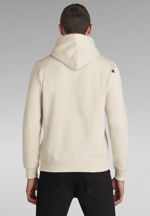 G-STAR - G-star hooded long sleeve sweat - whitebait