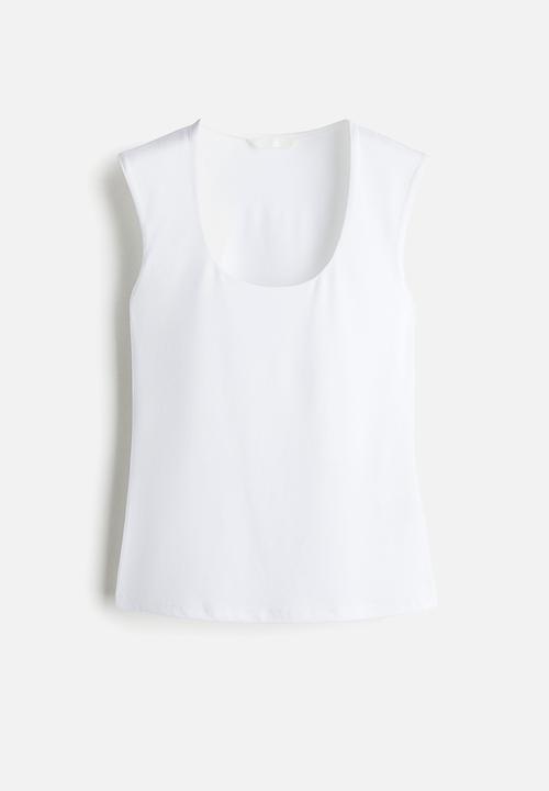H&M - Microfibre vest top - white
