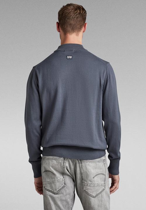 G-STAR - Premium core mock knit - medium blue
