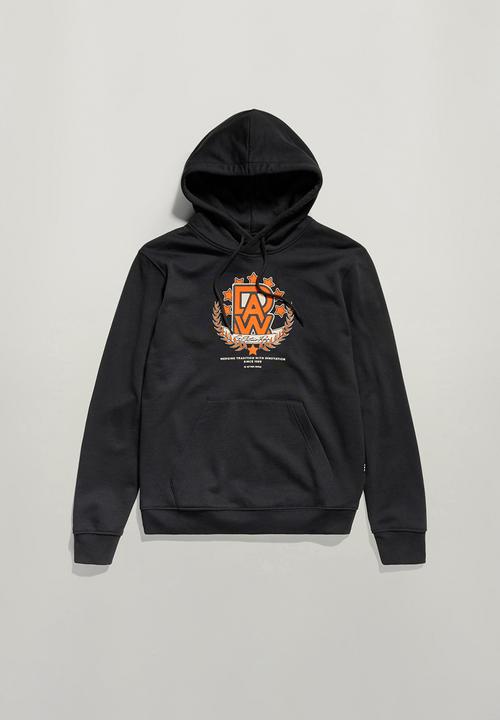 G-STAR - Royal varsity hooded sweater - black