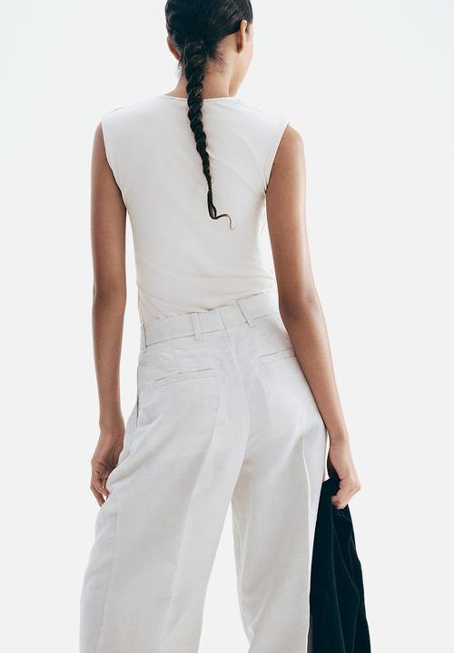 H&M - Microfibre vest top - light beige