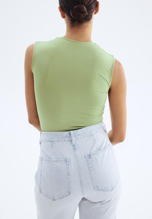 H&M - Microfibre vest top - light green
