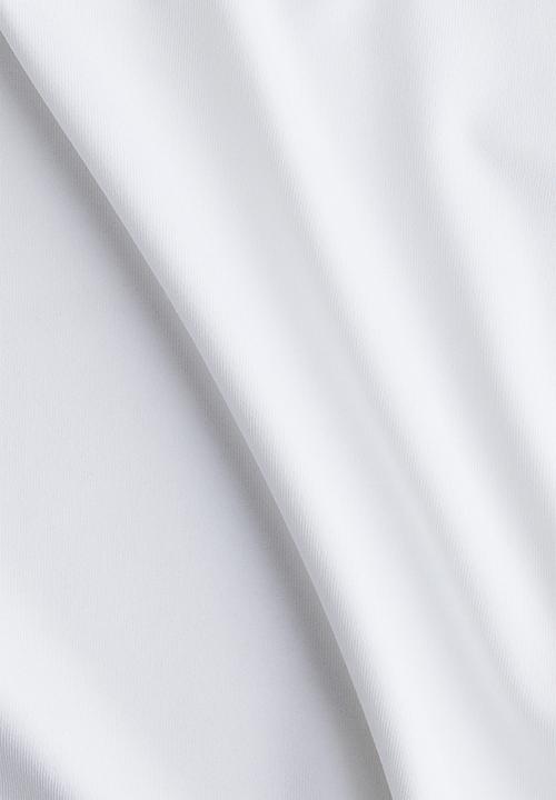 H&M - Cap-sleeved microfibre body - white