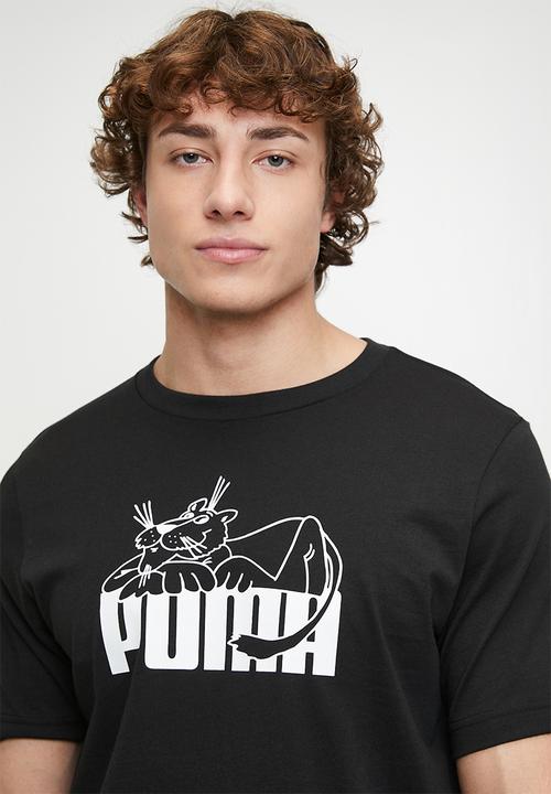 PUMA - Graphic Super Puma Tee - Puma Black