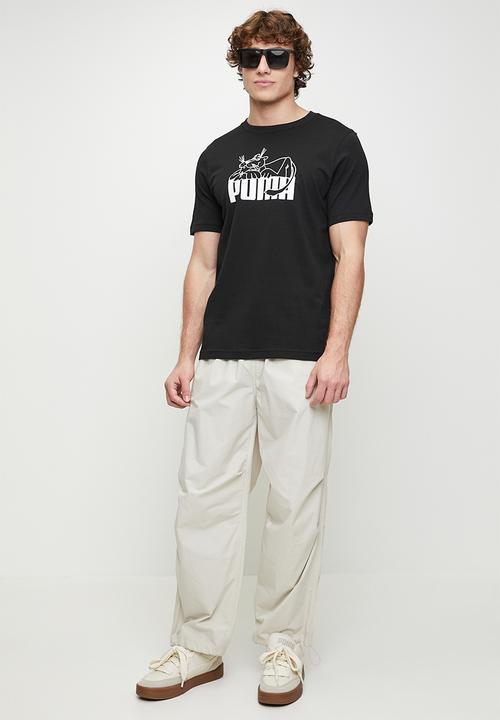 PUMA - Graphic Super Puma Tee - Puma Black