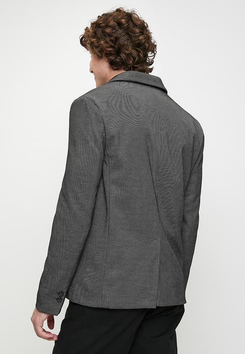 Brave Soul - Black Pocket Blazer - Grey