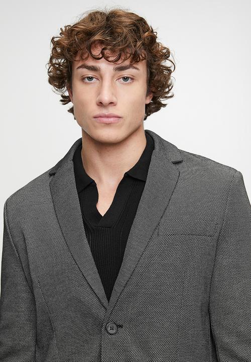 Brave Soul - Black Pocket Blazer - Grey