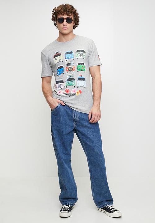 Brave Soul - Crew Neck T-shirt - Lt Grey Marl