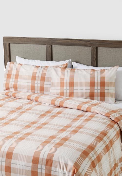 Sixth Floor - Super Soft Perez Check Duvet Set - Blush